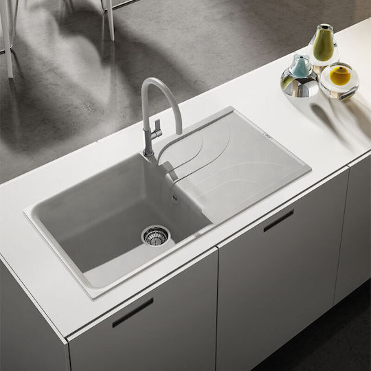 Elleci Ego 480 Granitek LGE48051 Drop-In Sink Synthetic Granite W100xD50cm Avena