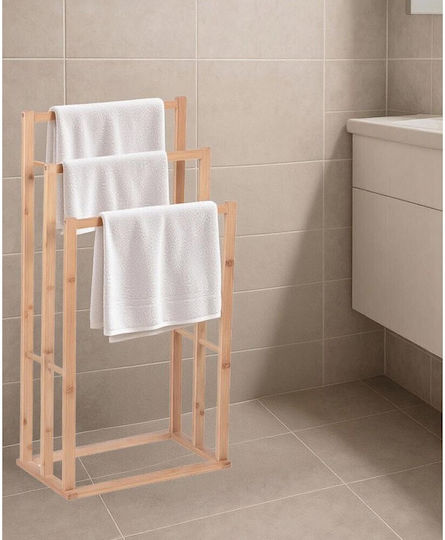 Koopman Freistehender Kleiderständer Badezimmer Dreifach ​40x25cm Braun