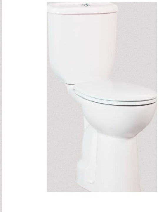 Creavit Set Accessible Toilet and Flush that Includes Duroplast Cover White