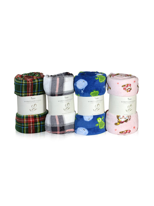 Viosarp Κουβέρτα Fleece Υπέρδιπλη 220x200εκ. Μπεζ