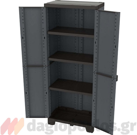 Zweiflügeliger Schrank Kunststoff 68x39x170cm