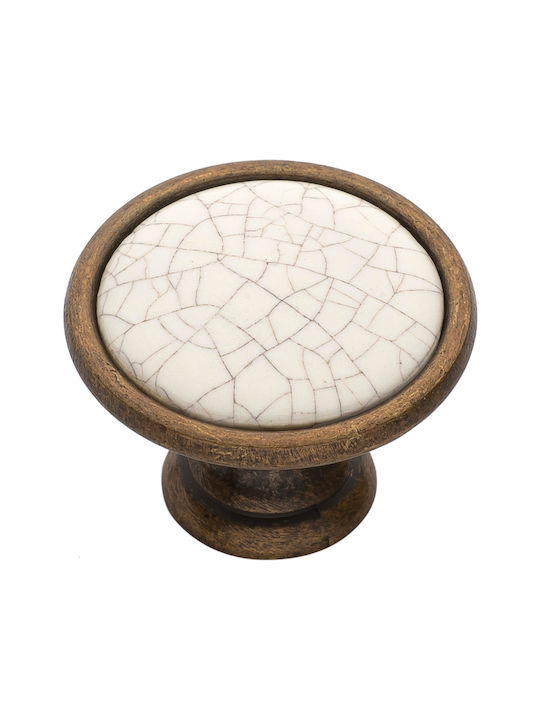 Roline 523 Antik Knopf Möbelgriff aus Porzellan & Metallisch Old Silver / Old Stone Ø33mm 523 523-OLD-SILVER-STONE 1Stück Roline 523 Antik Knopf Möbelgriff aus Porzellan & Metallisch Old Silver / Old Stone Ø33mm 523 523-OLD-SILVER-STONE 1Stück