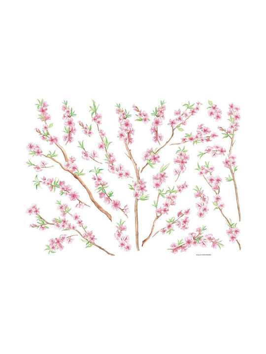 Decorative Sticker Wall Peach Brance Vinyl 1pcs Ango