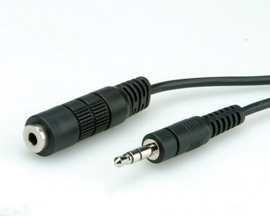 Roline 3,5mm Klinkenkabel mit 3,5mm Buchse Schwarz 5m