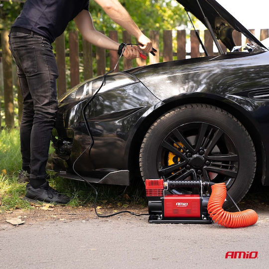 AMiO Τρόμπα Αυτοκινήτου Heavy Duty ACOMP-24 με Καλώδιο Αναπτήρα 12V