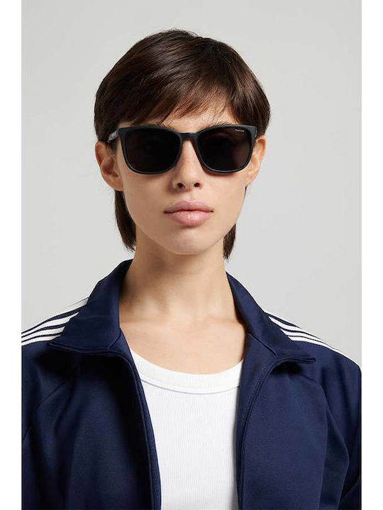 Polaroid Damen Sonnenbrille mit Schwarz Kunststoff Gestell und Schwarz Polarisiert Spiegel Linse