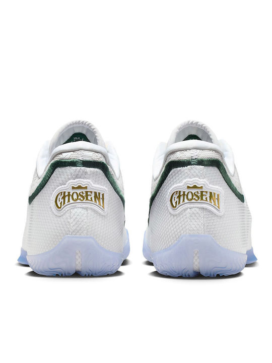 LeBron 23 Low Basketball Shoes White / Light Smoke Grey / Black / Stadium Green