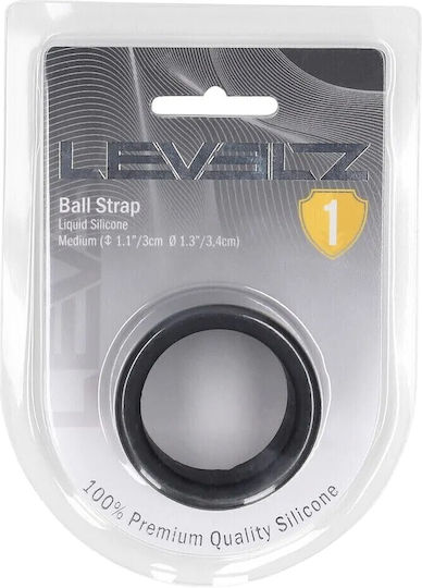 Chingă cu Bile Din Silicon Lichid Medie 34mm Neagră