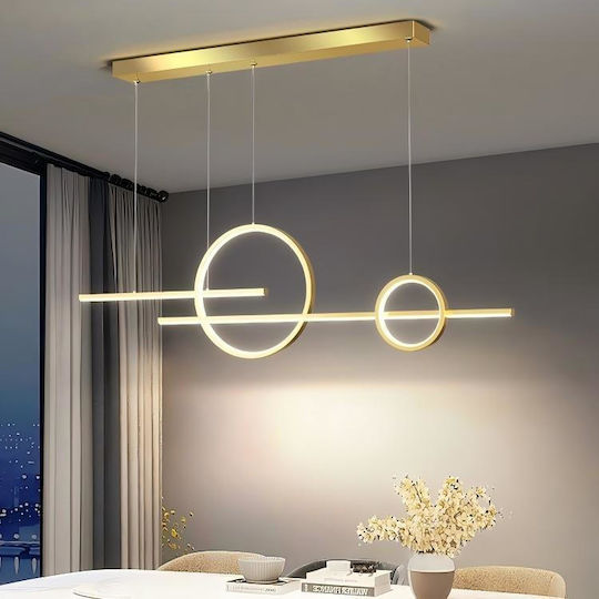 LED Κρεμαστό Φωτιστικό Χρυσό 100x100εκ. LED Κρεμαστό Φωτιστικό Χρυσό 100x100εκ.