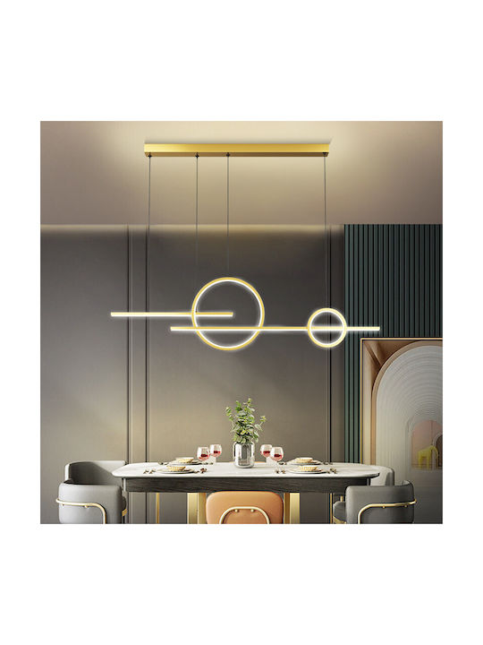 Adjustable Pendant Light Gold 100x100cm