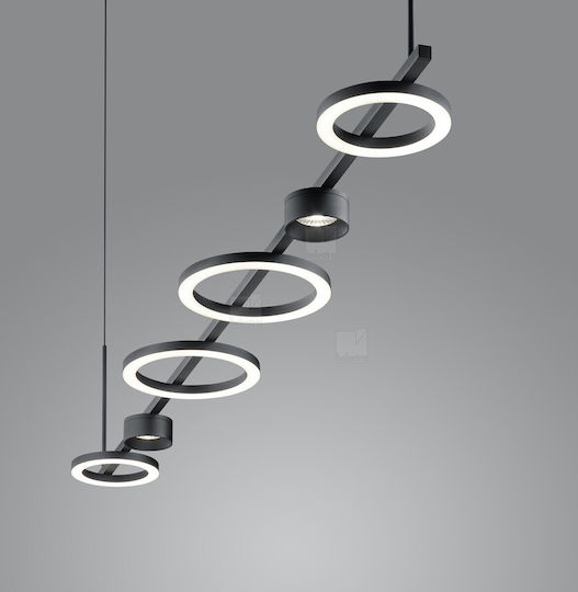 Helestra Verstellbar Hängelampe Schwarz 130x17x210cm.