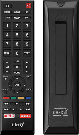 Linq Universal TV-Fernbedienung Toshiba TV 8m Reichweite Schwarz