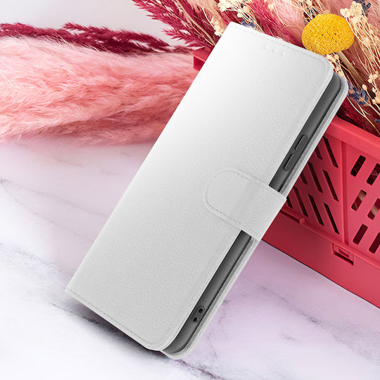 Zanaé Husa Wallet Oppo A96 A76 Stand Magnetic Tab Alb