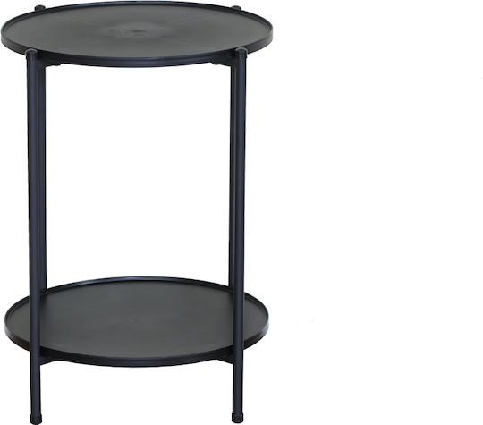 Rund Beistelltisch Metall Black B43.3xT43.3xH56.5cm