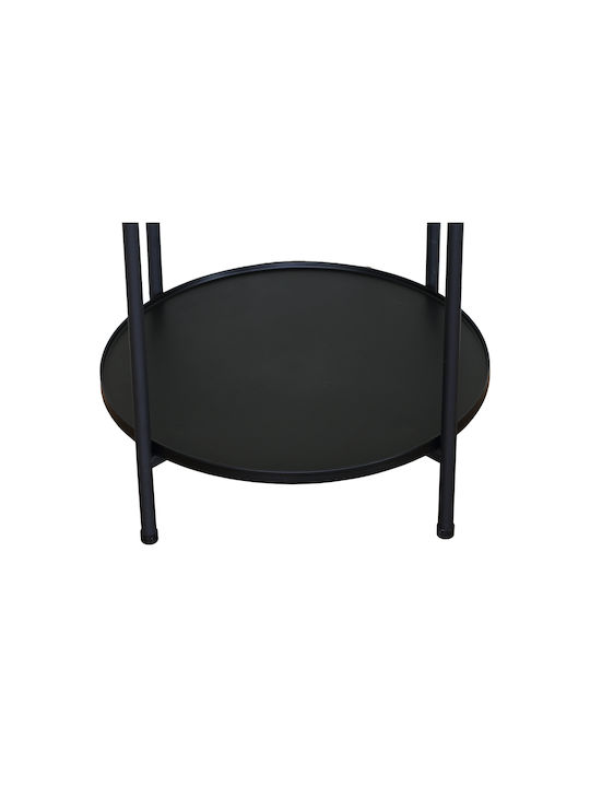 Round Side Table Metal Black L43.3xW43.3xH56.5cm.
