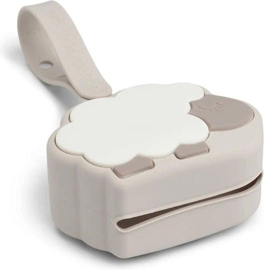 Done by Deer Case Pacifier Sheepy made of Silicone Beige