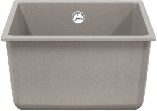 vidaXL Drop-In Spüle aus Verbundgranulat B37xT46cm Gray