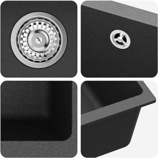 vidaXL 42028424 Ένθετος από Συνθετικό Γρανίτη Μ53xΠ46cm Μαύρος vidaXL 42028424 Ένθετος από Συνθετικό Γρανίτη Μ53xΠ46cm Μαύρος