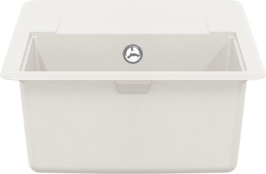 vidaXL Drop-In Küchenspüle aus Flüssigem Granit M67xP46cm Weiß
