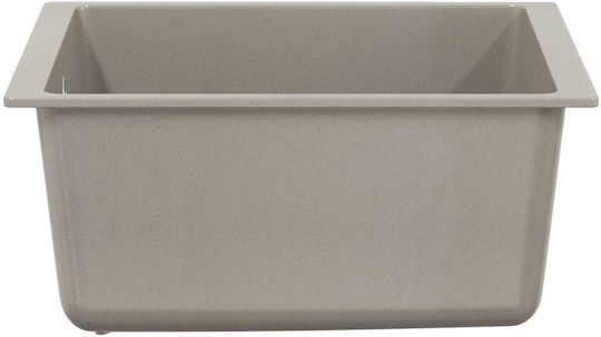 vidaXL Drop-In Spüle aus Verbundgranulat B37xT46cm Gray