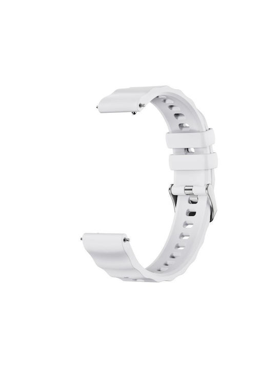 Μονόχρωμο Λουράκι Σιλικόνης Huawei Watch Gt 6 41mm Gt 5 41mm Gt 4 41mm Ασημί Αγκράφα Λευκό Μονόχρωμο Λουράκι Σιλικόνης Huawei Watch Gt 6 41mm Gt 5 41mm Gt 4 41mm Ασημί Αγκράφα Λευκό