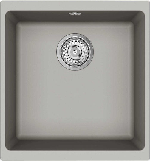 vidaXL Drop-In Sink Synthetic Granite W43xD46cm Gray