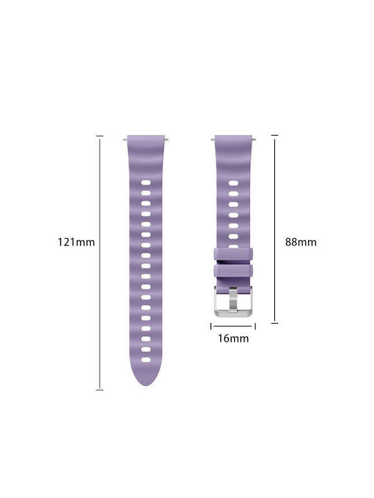 Monochrome Silicone Strap Huawei Watch GT 6 41mm GT 5 41mm GT 4 41mm Silver Buckle Red