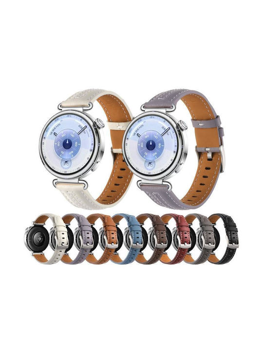 Сребриста Кожена Каишка Huawei Watch GT 6 41mm GT 5 41mm GT 4 41mm Синя