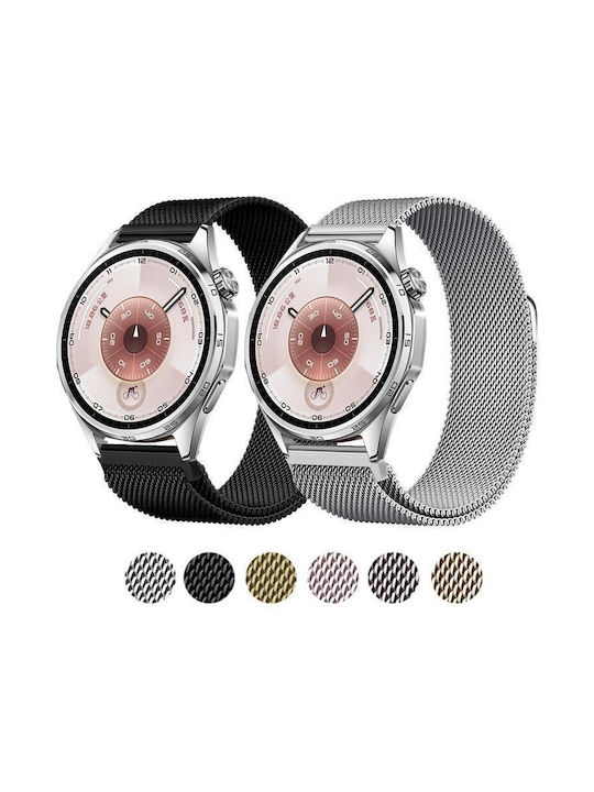 Milanese Magnetisches Tragbare Band Rostfreier Stahl Huawei Watch Gt 6 46mm Silber Milanese Magnetisches Tragbare Band Rostfreier Stahl Huawei Watch Gt 6 46mm Silber