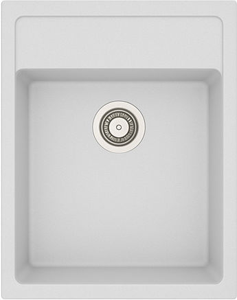 Unixton Leto38 Chiuvetă Bucătărie Drop-In Din Granit Lichid L39xLățime50cm Albă