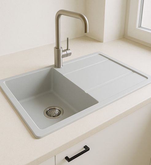 Unixton Chiuvetă Bucătărie Drop-In Din Granit Lichid L100xL50cm