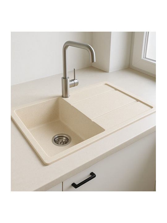 Unixton Drop-In Kitchen Sink Made of Liquid Granite M100xP50cm