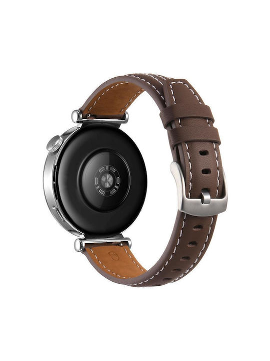 Ασημί Δερμάτινο Μπρασελέ Huawei Watch Gt 6 41mm Gt 5 41mm Gt 4 41mm Σκούρο Καφέ Ασημί Δερμάτινο Μπρασελέ Huawei Watch Gt 6 41mm Gt 5 41mm Gt 4 41mm Σκούρο Καφέ