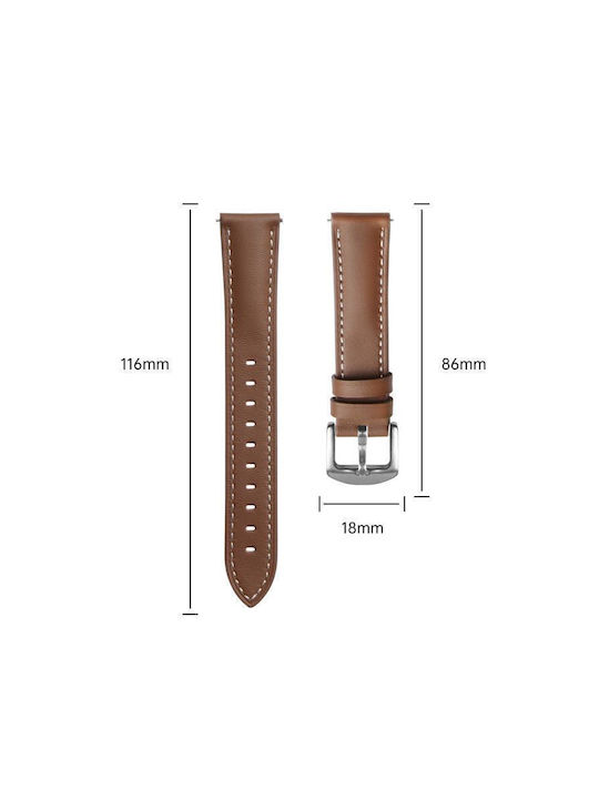 Сребриста Ключалка Оригинална Кожена Каишка Huawei Watch GT 6 41mm GT 5 41mm GT 4 41mm Червена