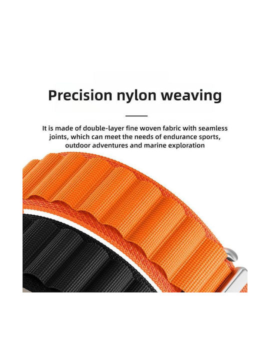 Alpine Loop Nylon Huawei Watch Gt 6 46mm Schwarzes Orange Tragbare Bänder