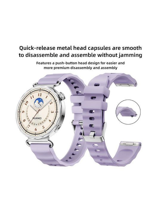 Curea Silicon Argintiu (Huawei Watch GT 6 41mm)