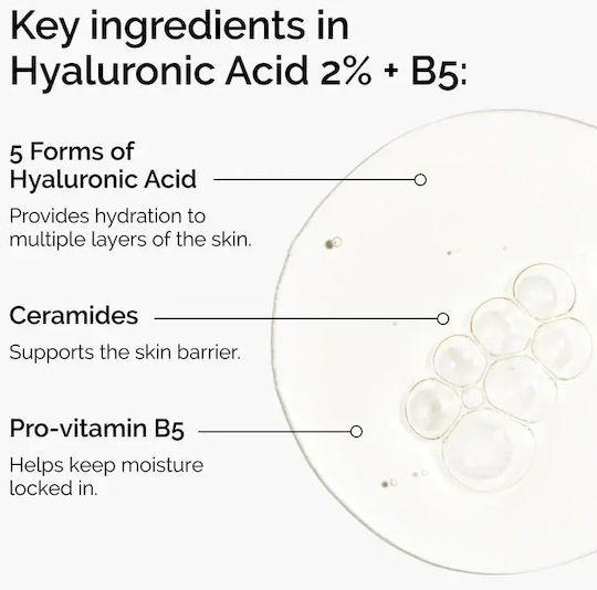 The Ordinary Hyaluronic Acid 2% + B5 Ενυδατικό & Αντιγηραντικό Serum Προσώπου με Υαλουρονικό Οξύ & Βιταμίνη B5 για Σύσφιξη 60ml