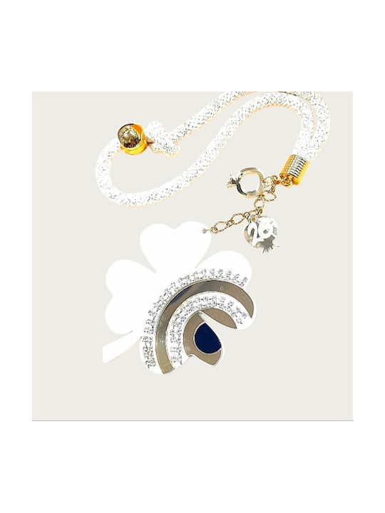 Moda Mostra Lucrat manual Suspendata Amulet Trifoi Alb din Plexiglas 1buc