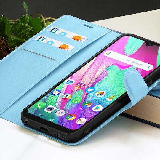 Zanaé Wallet Case Samsung A40 Stand Magnetic Tab Light Blue