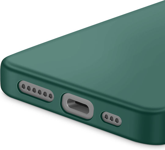 Avizar Husa iPhone 16 Silicon Soft-Touch Seria Fast Cover Verde Închis