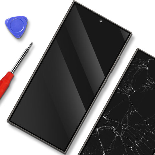 Samsung Full Amoled Screen Galaxy S24 Ultra Service Pack Frame Black