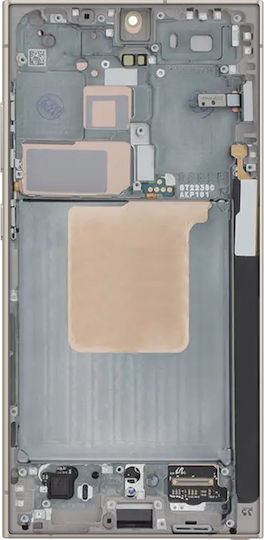 Clappio Ecran Soft OLED Înlocuire Completă Galaxy S24 Ultra Cu Ramă Portocalie