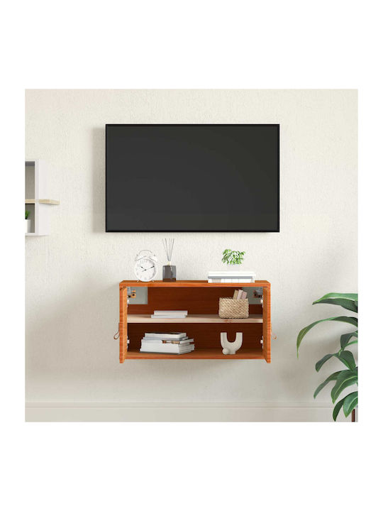 Wall Living Room Cabinet Made of Solid Wood Brown 60x30x30cm
