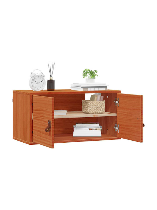 Wall Living Room Cabinet Made of Solid Wood Brown 60x30x30cm