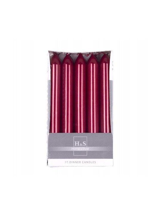 Microlink Decorative Candle Red 10pcs