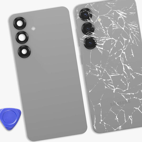 Clappio Капак За Батерия Galaxy S25 С Вградено Лепило Сребрист
