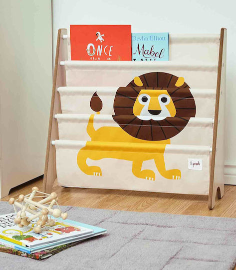 Βιβλιοθήκη Δαπέδου Ξύλινη Lion 25.4x25.4x61cm