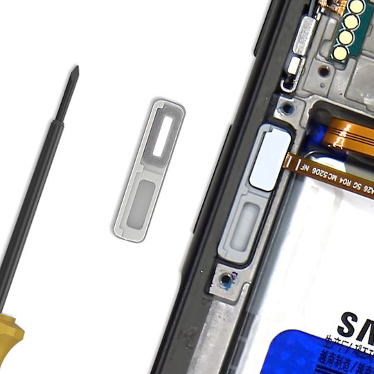 Samsung Originaler Seiten-Fingerabdrucksensor Halter Galaxy A26 Service Pack Grau