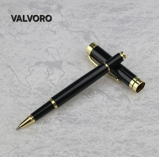 Στυλό Rollerball Valvoro Luxury – Black & Gold Θήκη