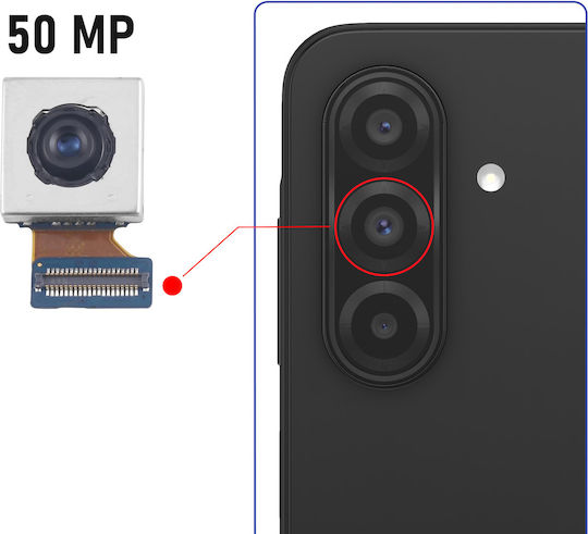Clappio 50mp Main Rear Camera Sensor Samsung Galaxy A26 Black